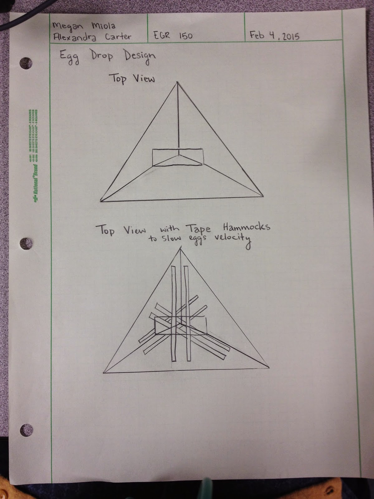 MeganMiollaEGR150 Egg Drop Challenge Report