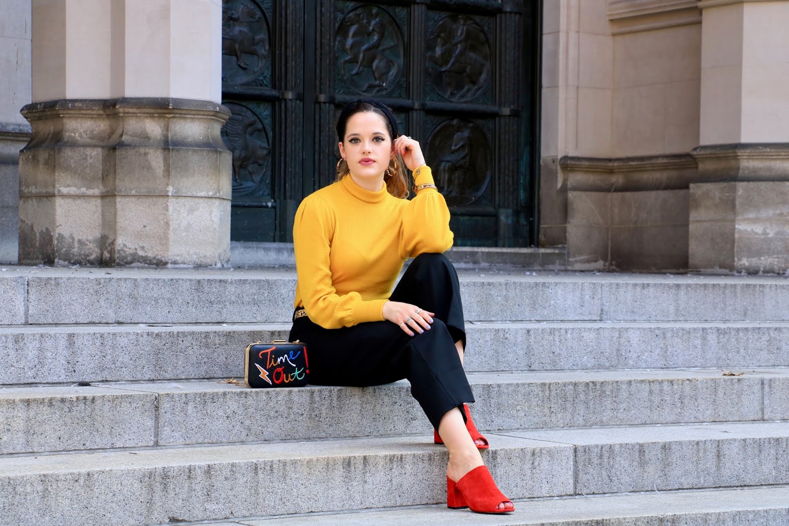 Nyc fashion blogger Kathleen Harper showing how to wear color