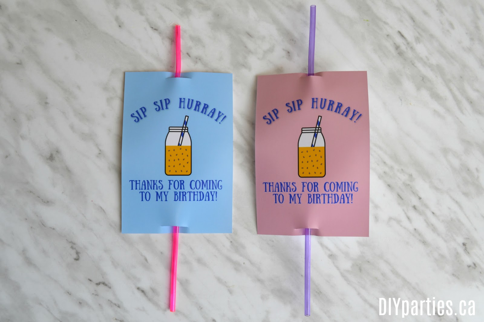 DIY Parties Crazy Straw PARTY FAVORS... with free printable tags