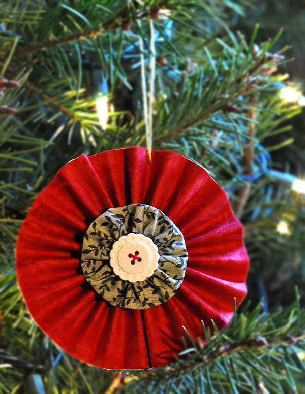 The Noble Wife This Week's Ornament Tutorial Fabric Scrap Rosettes