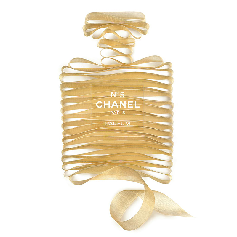 Chanel ribbon bottle holiday