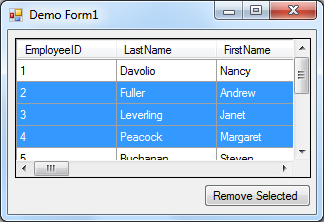 Remove Selected Rows DataGridView And ListView