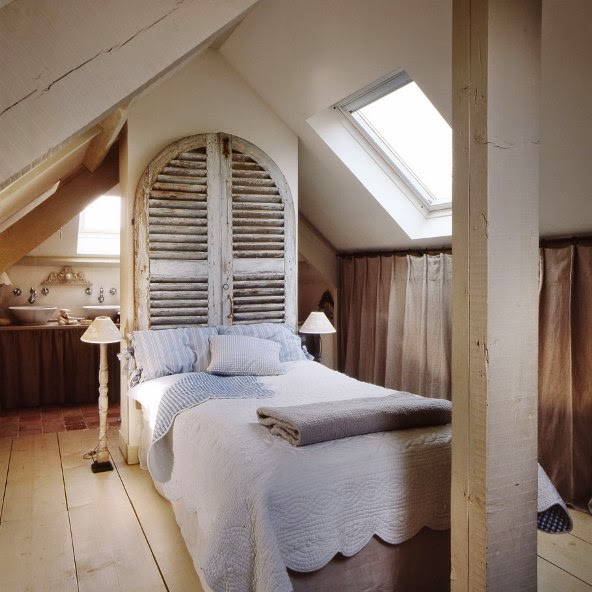 dormitorio con baño estilo provenzal francés