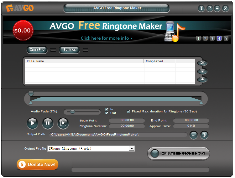 برنامج مجاني لإنشاء نغمات لهاتفك بسهولة AVGO-Free-Ringtone-Maker