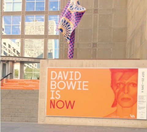 David Bowie Is poster at Museum Contemporary Art Chicago by Hello Lovely Studio