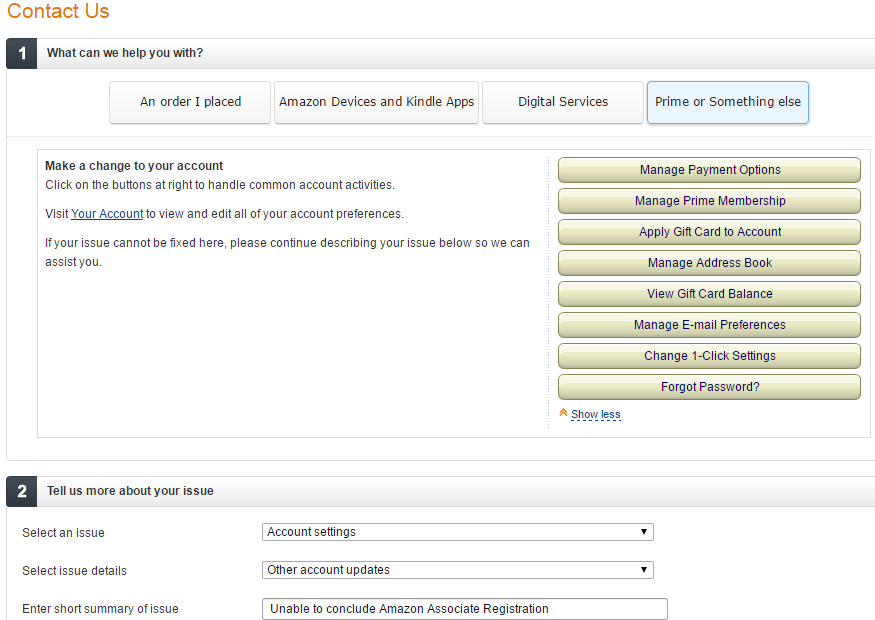 Amazon chat support us