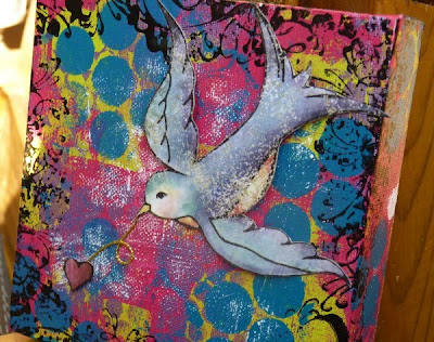 Whoopidooings - Carmen Wing: Birdy Graffiti Canvas