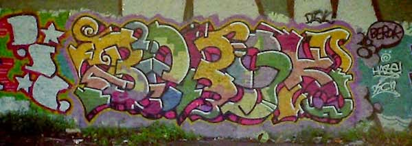 Graffiti letras Barcelona vieja escuela