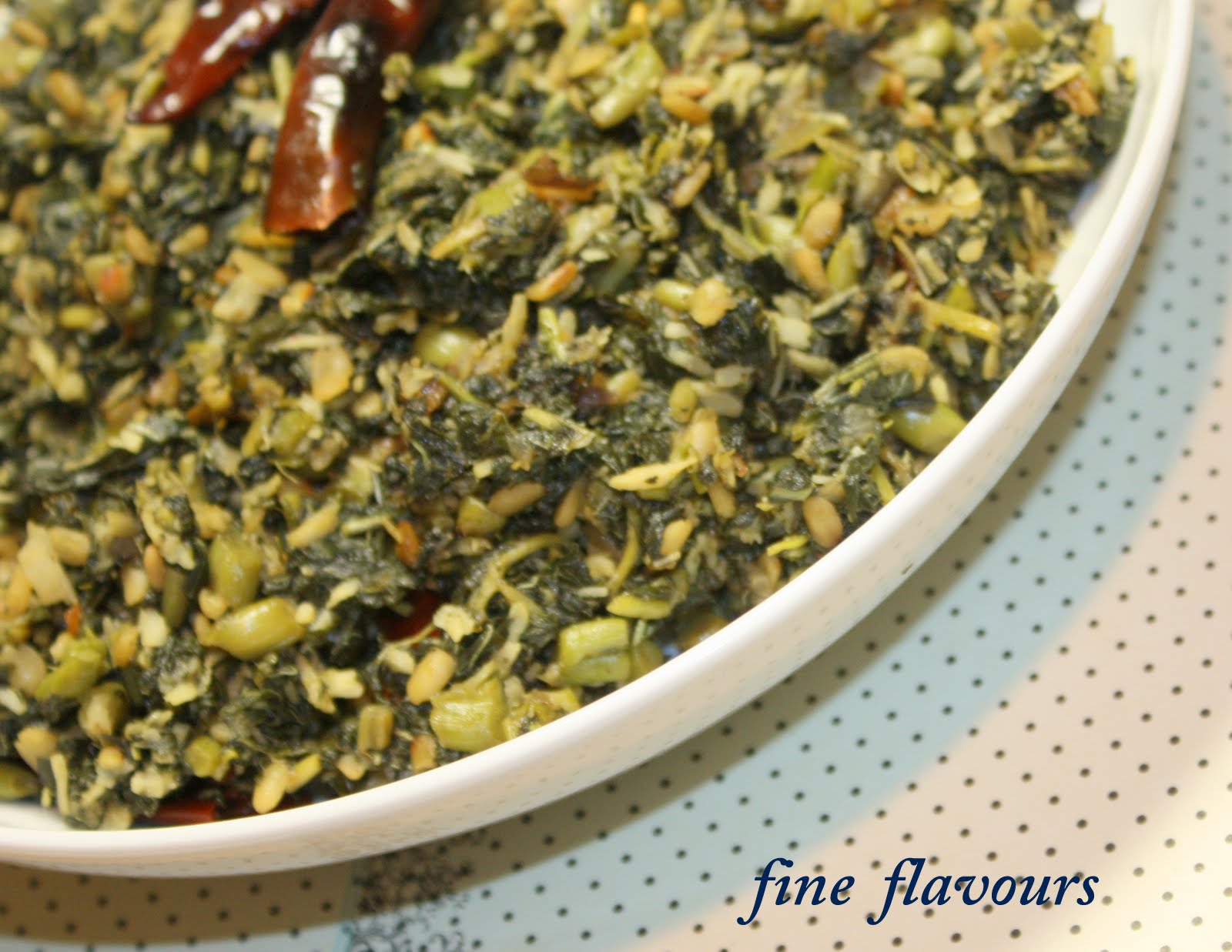 Fine Flavours CHEERA THORAN (SPINACH STIR FRY)
