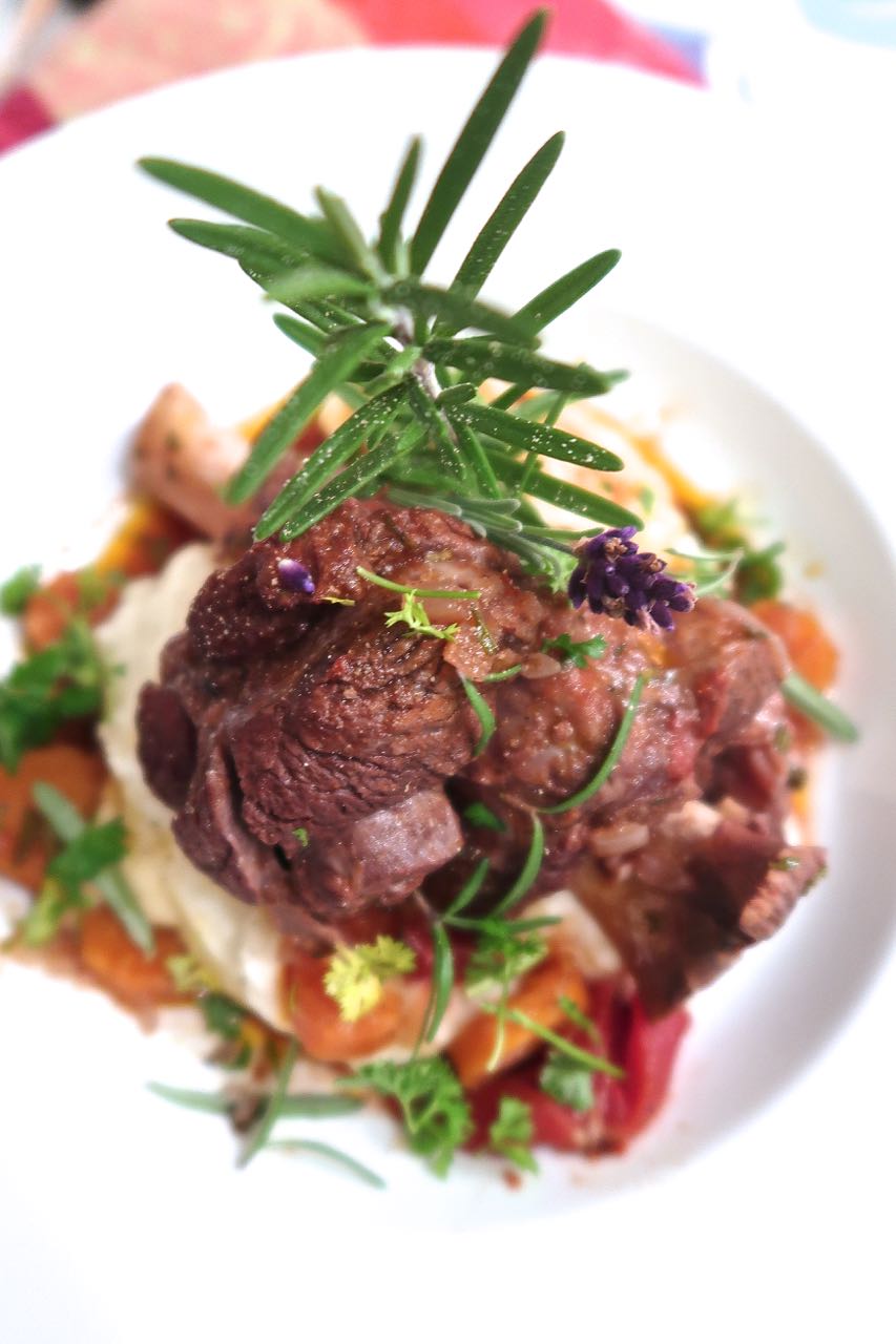 Scrumpdillyicious Braised Lamb Shanks with Rosemary & Red Wine