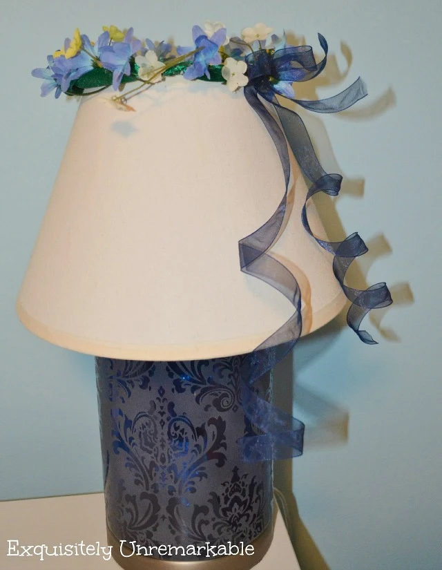 Floral Garland on Lampshade