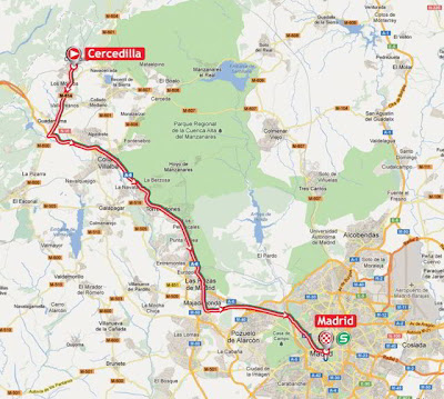 Mapa La Vuelta 2012 Etapa 21