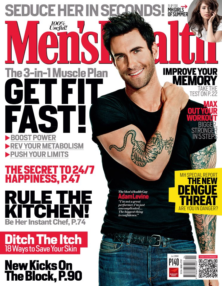 Adam Levine covers Men's Health Magazine - Trends on the Web
