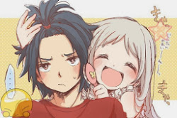 anime couple cute couples happy kawaii sweet adorable laughing jintan menma anohana crazy sister monthsary bebe 6th smile funny akong