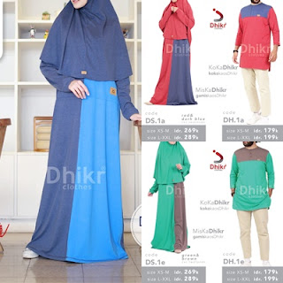 Koleksi Couple Gamis Koko DHIKR Syifa Series DS DH