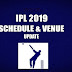 IPL 2019 Schedule Update