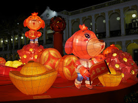 Dog lantern display at Tap Seac Square