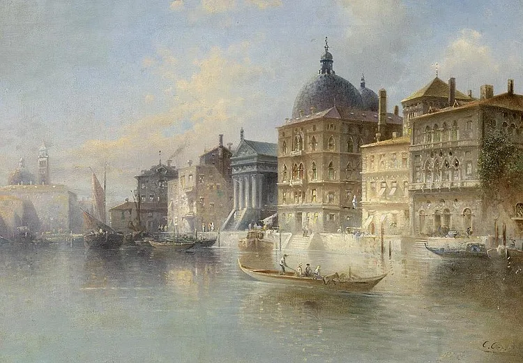 Karl Kaufmann 1843-1901 | Venetian Scene painter