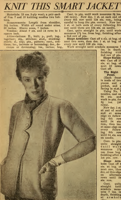 The Vintage Pattern Files: Australian Home Journal 2nd June 1952
