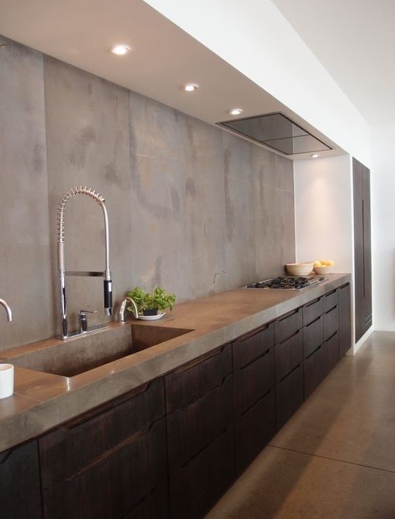 25 Inexpensive DIY Concrete Countertop & Sink For Bathroom And Kitchens