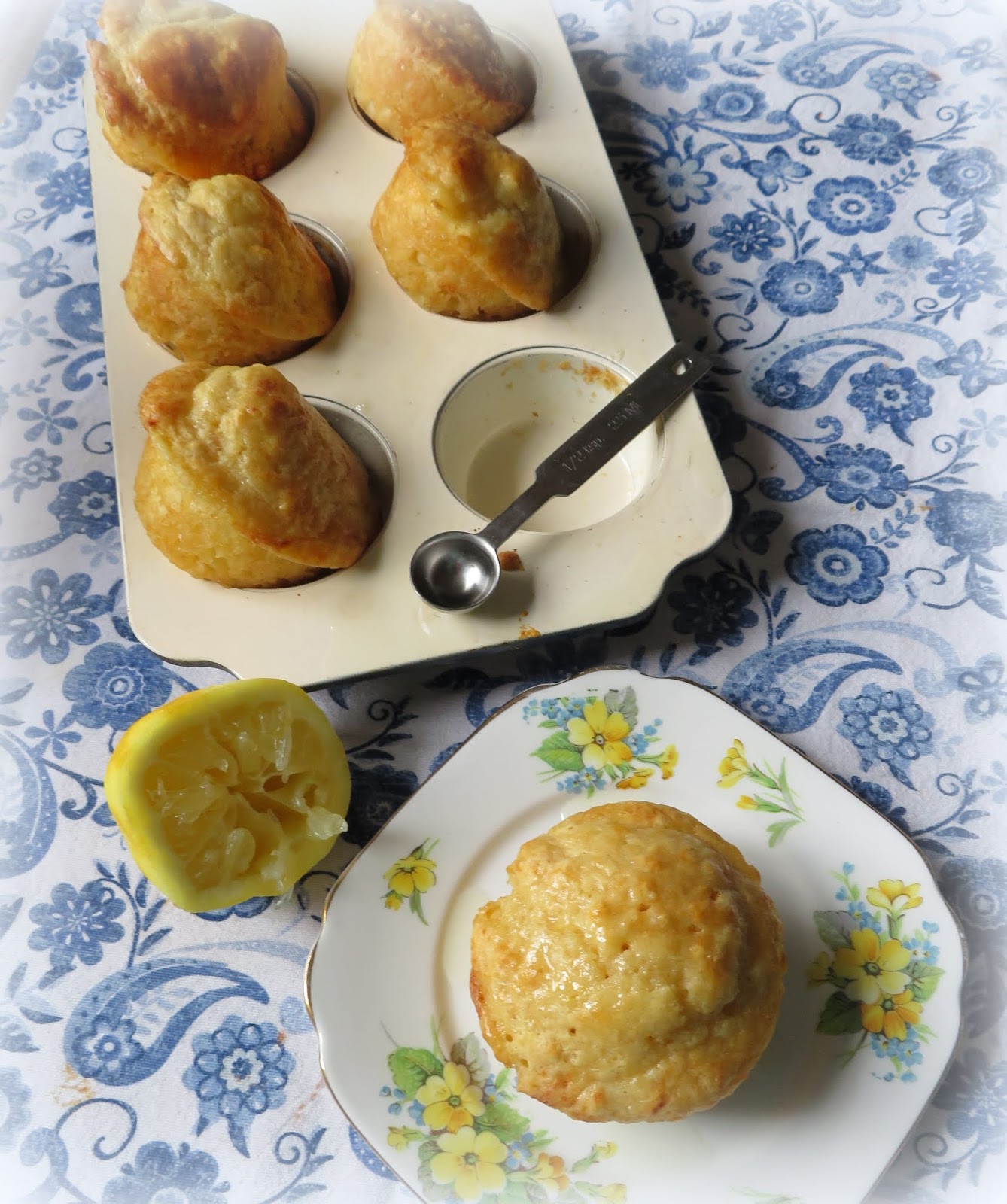 Lemon Yogurt Muffins small batch Zonya Foco Food Recipes