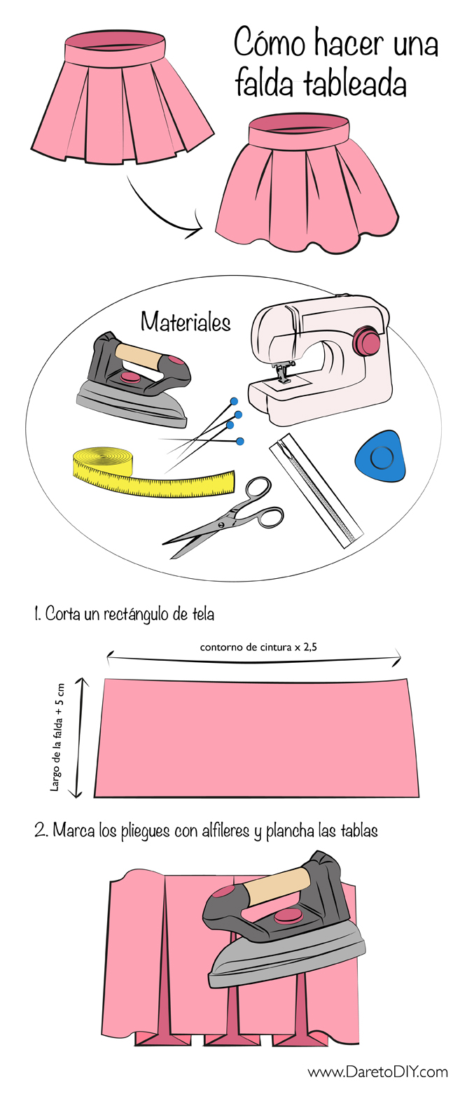 como hacer una pollera