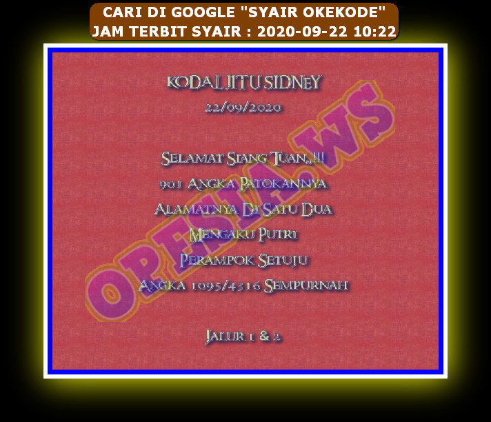 PREDIKSI SYDNEY COJEEL