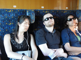 Taking naps on our train ride back to Prague (Photo courtesy of Alvin C.)