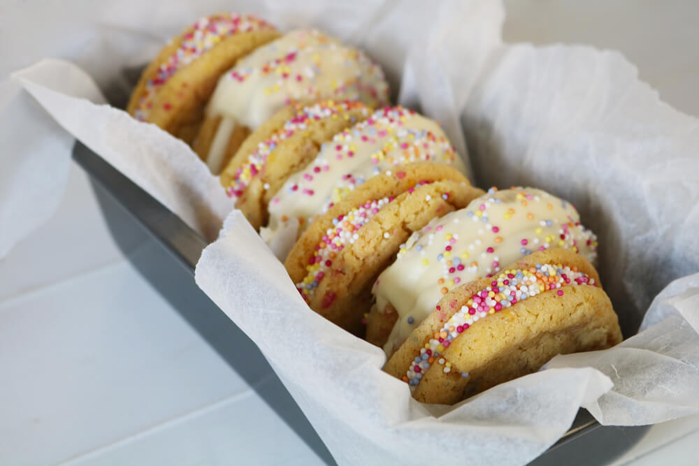 Funfetti Sandwich Cookies | Bake Off Bake Along | Hungry Little Bear