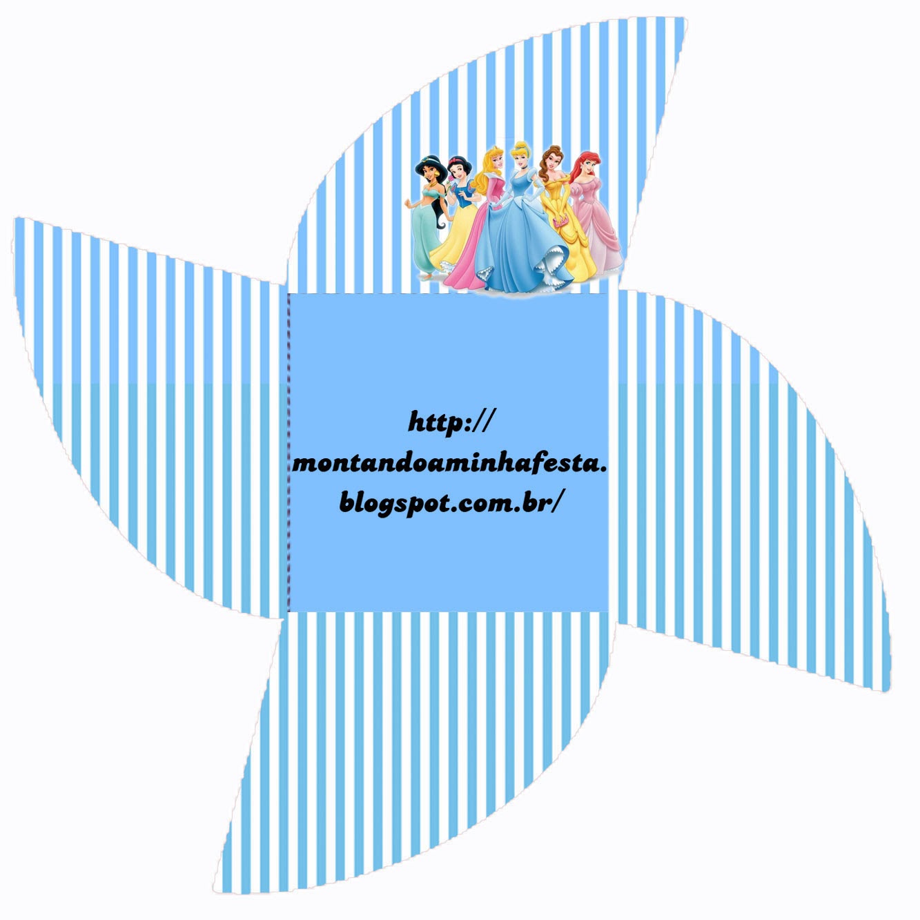 Fiesta de Princesas Disney: Cajas para Imprimir Gratis. Caja abierta para poner caramelos, chocolates, mazapanes o pastelitos,