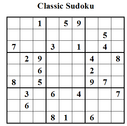 Classic Sudoku (Daily Sudoku League #16)