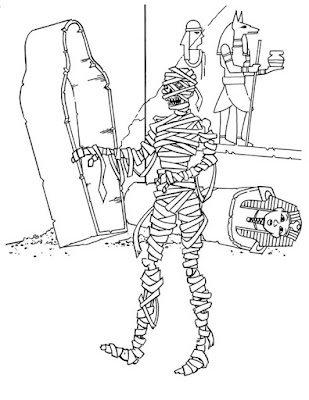 Mummy coloring pages 6