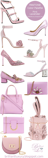 ♦Pantone Fashion Color Pink Lavender #pantone #shoes #bags #pink #brilliantluxury