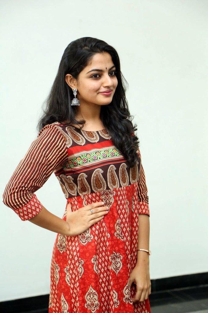Indian Model Nikhila Vimal Hot Stills In Red Dress