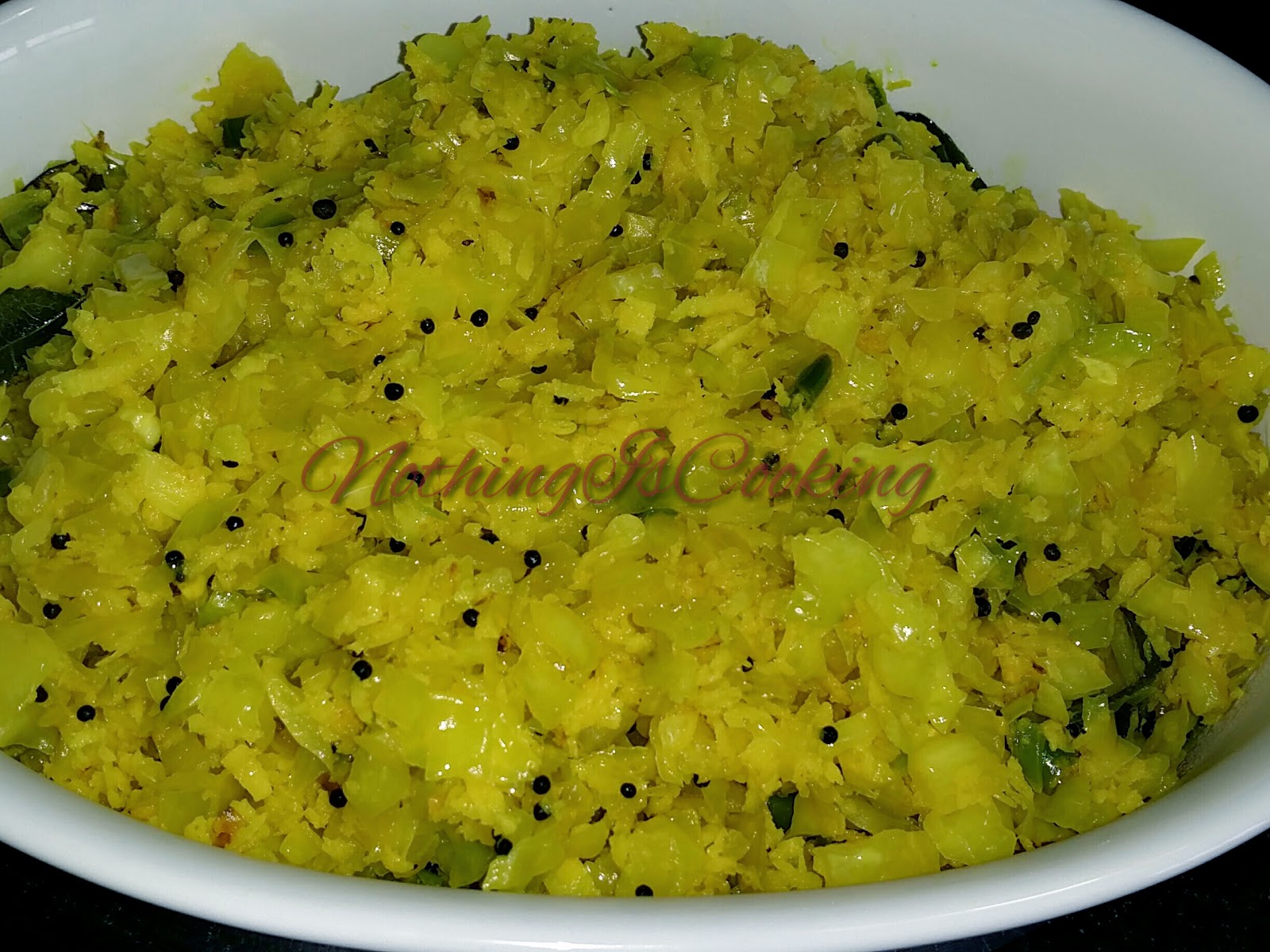Sadya Special Cabbage Upperi / Cabbage Thoran