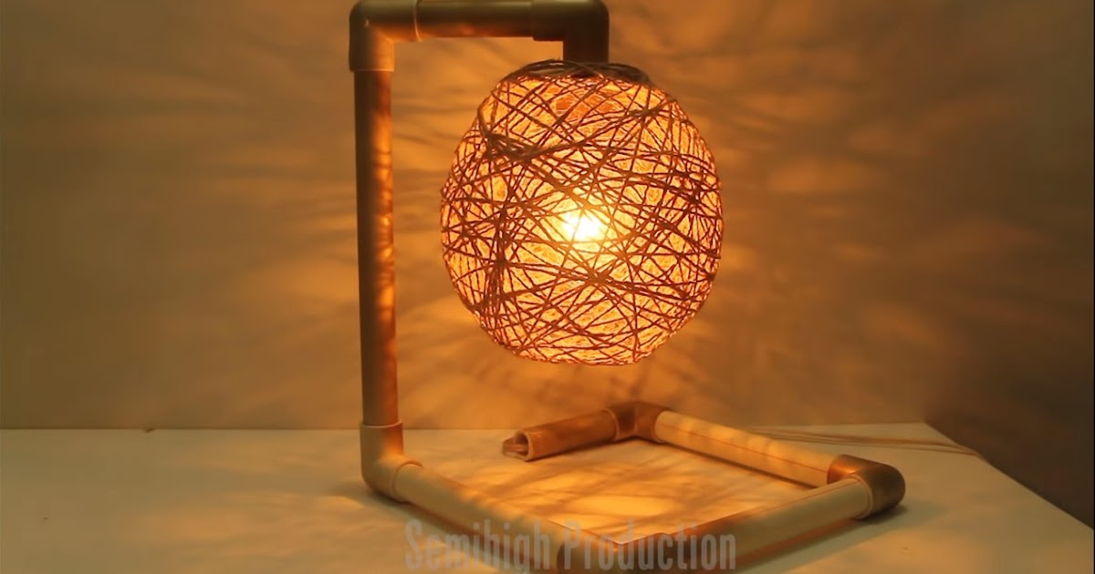 How to make lampshade with Jute Yarn and PVC Diy Crafts SemiHigh Production