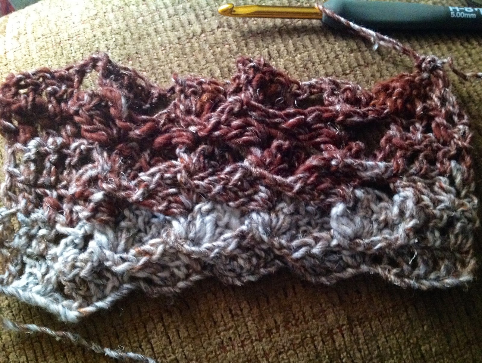 By Hook Scarf for Nancy in the Rick Rack stitch