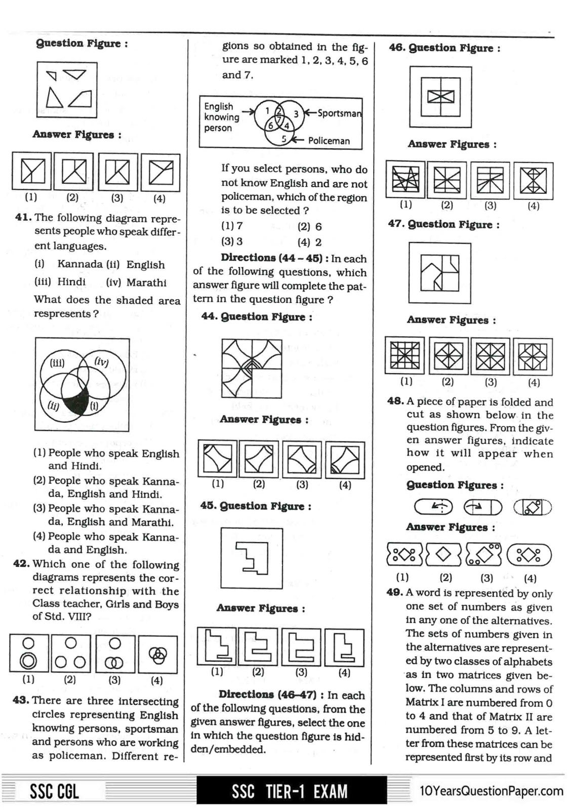 SSC 2014 solved CGL Question Paper SSC 2014 CGL Question Paper