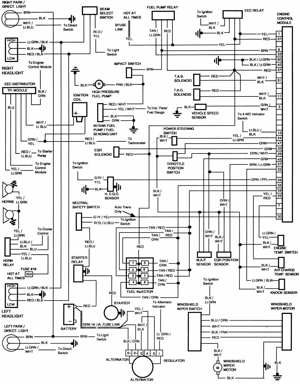 1986 Ford f250 radio wiring diagram