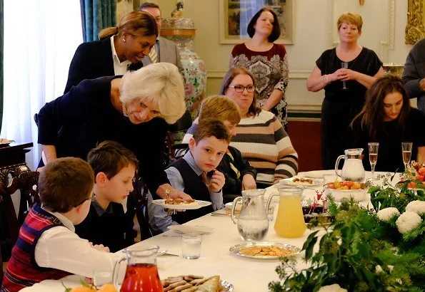 The Duchess of Cornwall invited children from Helen & Douglas House and Roald Dahl's Marvellous Children's Charity