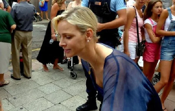 Princess Charlene of Monaco attended a Mass service at the Cathedral of St. John the Baptist in Porto Vecchio