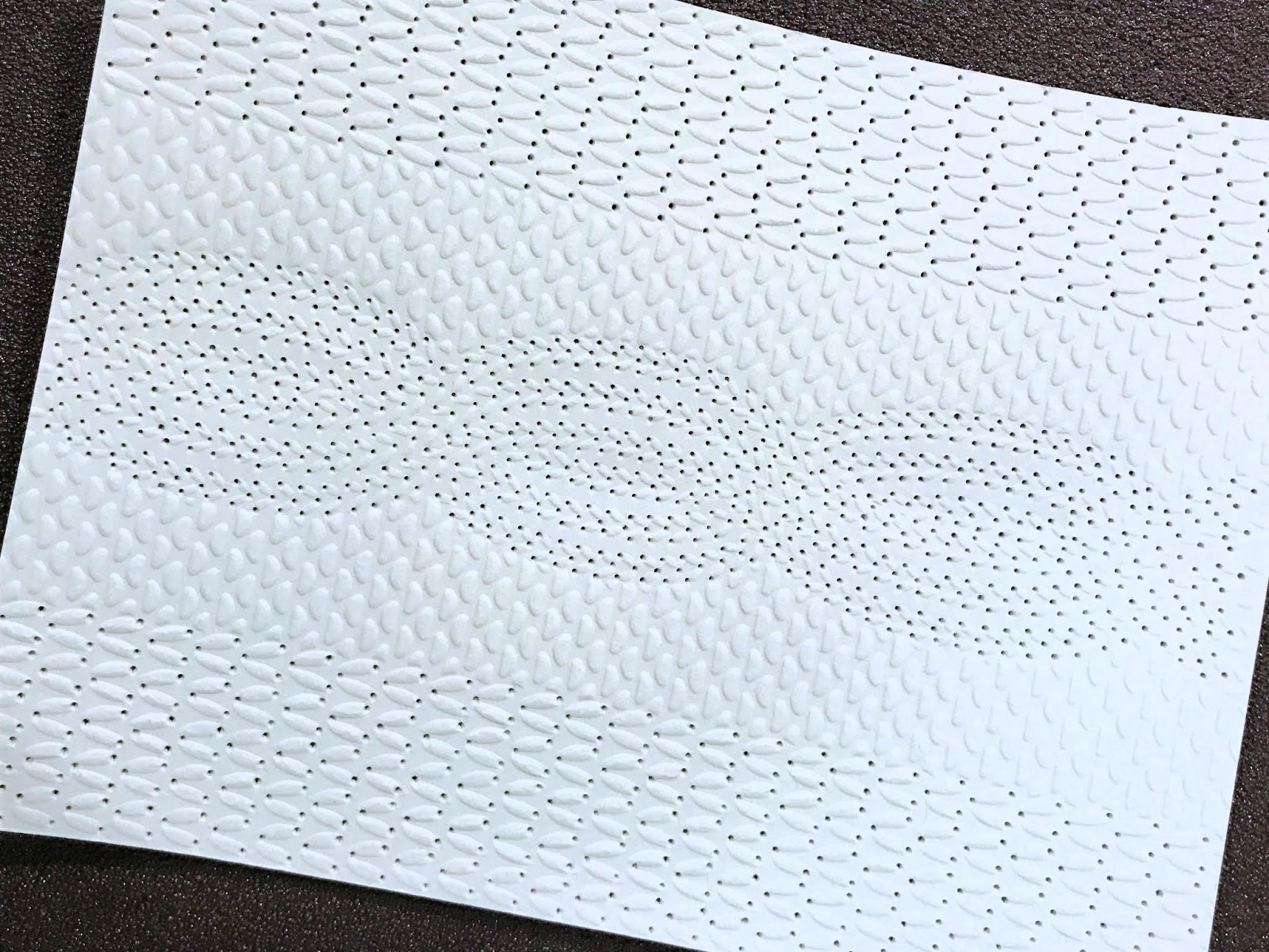 Stitch Your Embossing Folders A Christmas in July Card stitches in paper