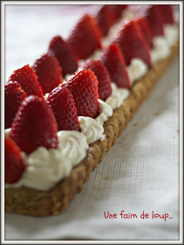 Une Faim De Loup Tarte Aux Fraises Sable Breton Mascarpone