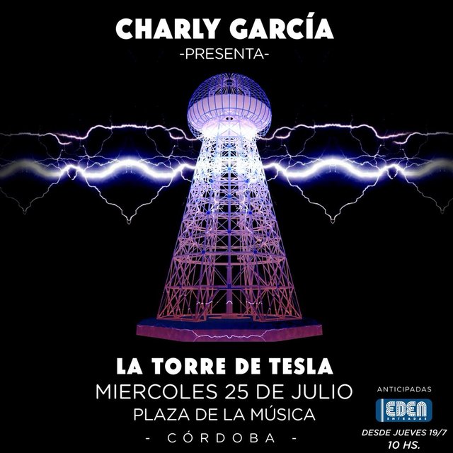 Charly García vuelve a Córdoba con la Torre de Tesla el 25 de julio