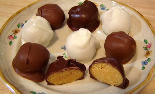 Making Chocolate Covered Peanut Butter Balls