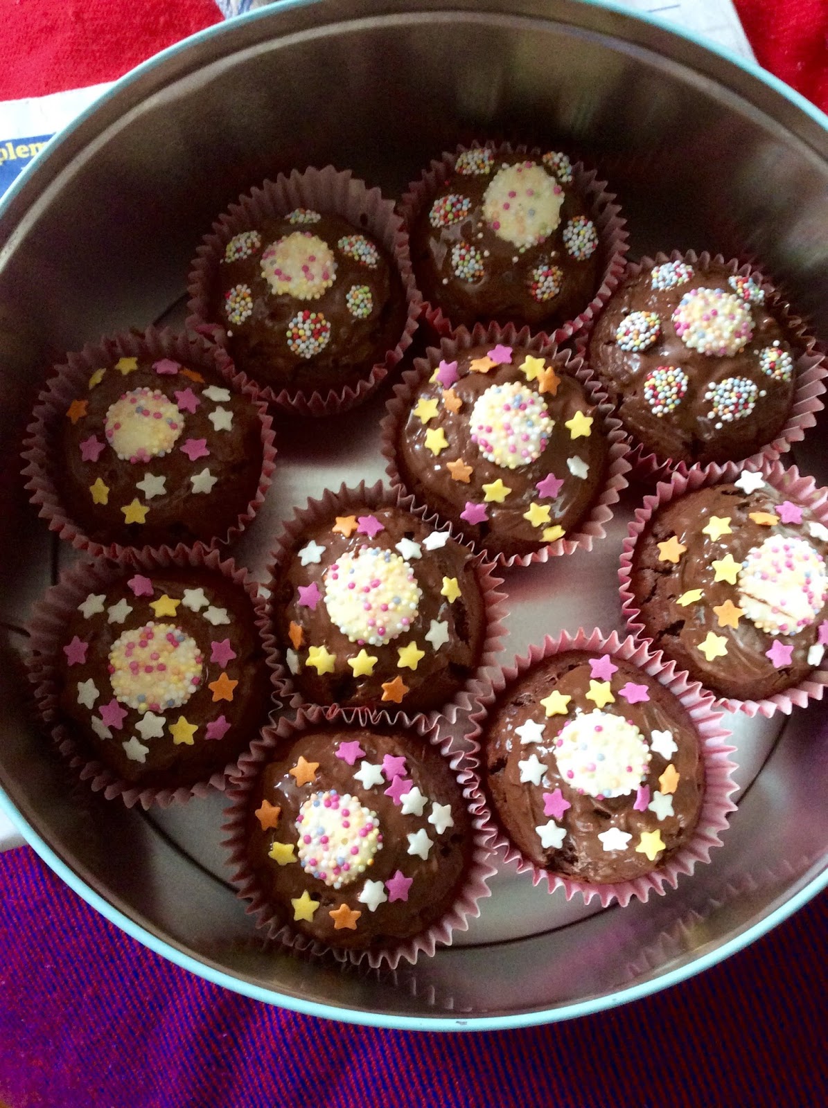 Chez Maximka Chocolate hazelnut muffins for school fayre