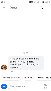 Screenshot of a Text from Santa