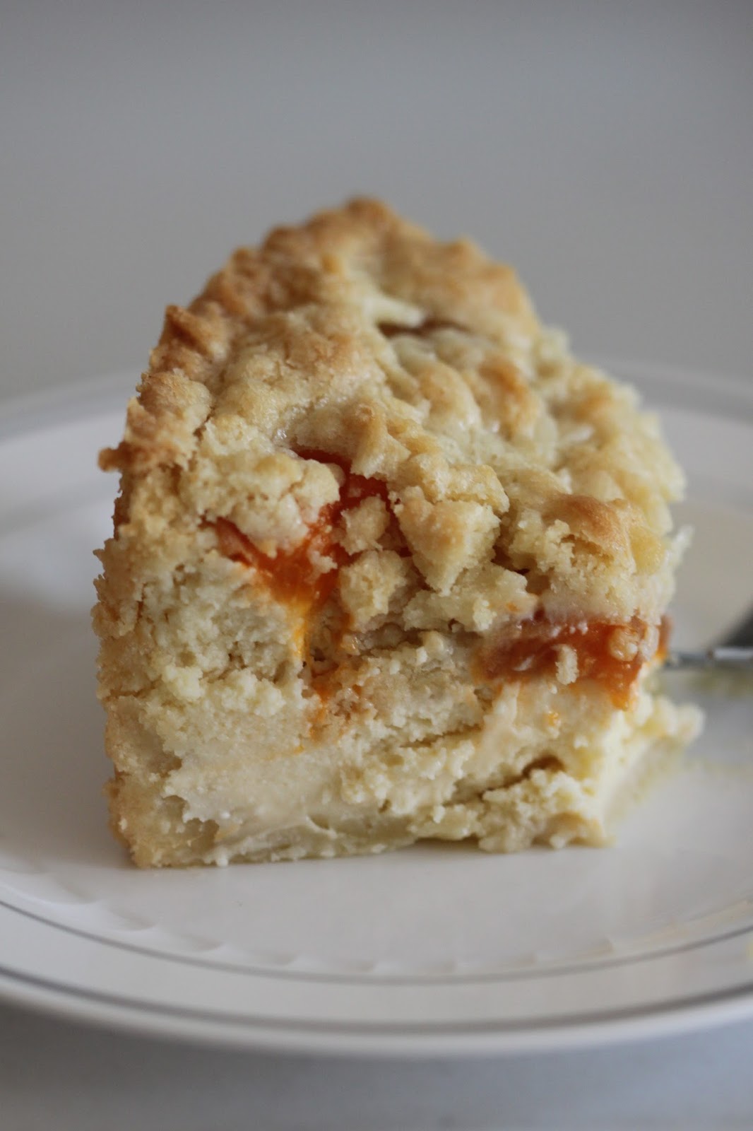 Apricot Cheesecake with Crumb Topping | Tortillas and Honey