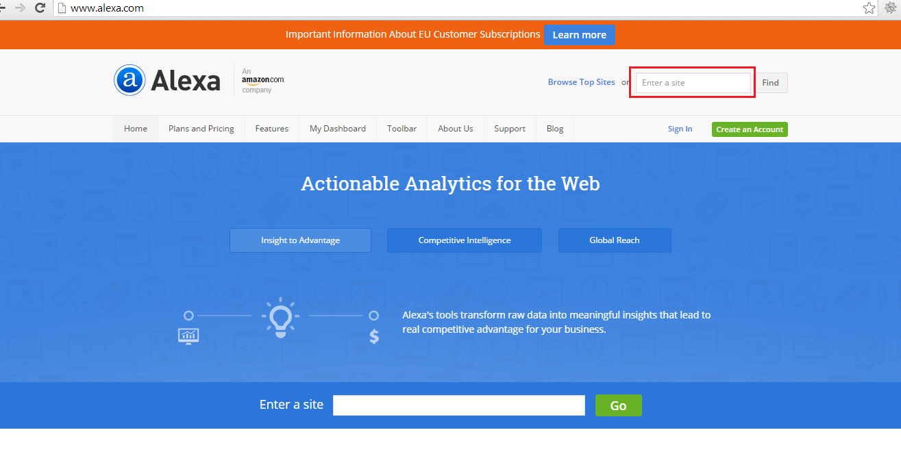 Enter сайт. Actionable web Analytics. Alexa domain list backlinks how it is created.
