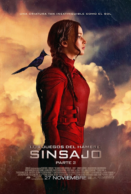 Cartel de Katniss Everdeen (Jennifer Lawrence) para Los Juegos del Hambre. Sinsajo parte 2 - Cine de Escritor Cartel de Katniss Everdeen (Jennifer Lawrence) para Los Juegos del Hambre. Sinsajo parte 2 - Cine de Escritor
